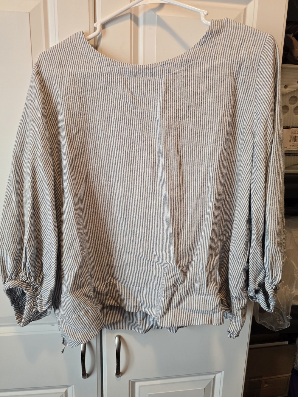 Matty M Blue & White Striped Boatneck Tunic